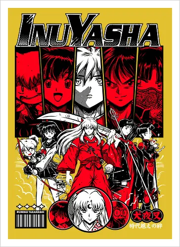 Inuyasha – Demon Blood Awakening - inuyasha, Slayer, tessaiga sword, feudal fantasy, yokai battles, classic anime, shonen manga, japanese anime, anime art - Artprint