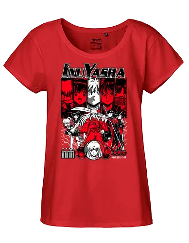 Inuyasha – Demon Blood Awakening - inuyasha, Slayer, tessaiga sword, feudal fantasy, yokai battles, classic anime, shonen manga, japanese anime, anime art - Fairtrade Girl Shirt