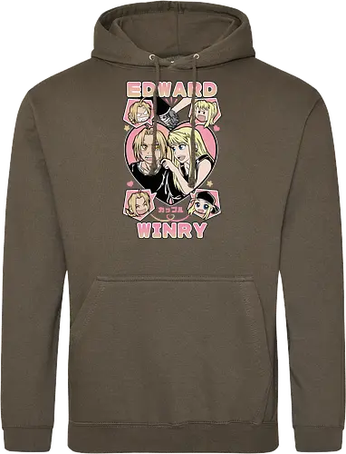 Edward & Winry – Alchemist’s Promise - fullmetal alchemist, edward elric, winry rockbell, anime couple, automail mechanic, alchemy power, brotherhood anime, manga series, anime art - Standard Hoodie