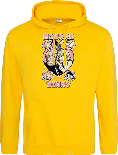 Edward & Winry – Alchemist’s Promise - fullmetal alchemist, edward elric, winry rockbell, anime couple, automail mechanic, alchemy power, brotherhood anime, manga series, anime art - Standard Hoodie
