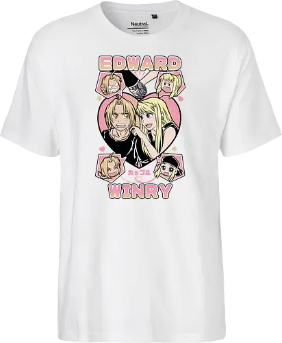 Edward & Winry – Alchemist’s Promise - fullmetal alchemist, edward elric, winry rockbell, anime couple, automail mechanic, alchemy power, brotherhood anime, manga series, anime art - Fairtrade T-Shirt