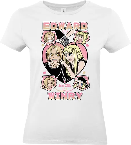 Edward & Winry – Alchemist’s Promise - fullmetal alchemist, edward elric, winry rockbell, anime couple, automail mechanic, alchemy power, brotherhood anime, manga series, anime art - Standard T-Shirt (Women)