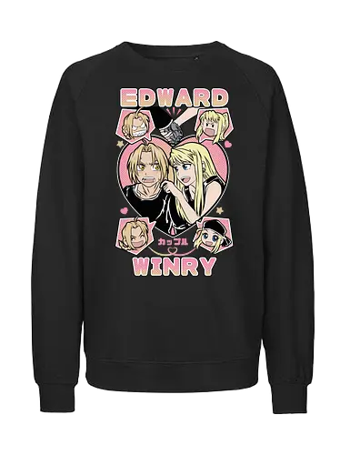 Edward & Winry – Alchemist’s Promise - fullmetal alchemist, edward elric, winry rockbell, anime couple, automail mechanic, alchemy power, brotherhood anime, manga series, anime art - Fairtrade Sweatshirt