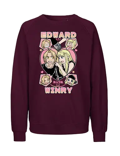 Edward & Winry – Alchemist’s Promise - fullmetal alchemist, edward elric, winry rockbell, anime couple, automail mechanic, alchemy power, brotherhood anime, manga series, anime art - Fairtrade Sweatshirt