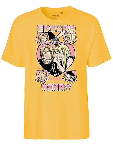 Edward & Winry – Alchemist’s Promise - fullmetal alchemist, edward elric, winry rockbell, anime couple, automail mechanic, alchemy power, brotherhood anime, manga series, anime art - Fairtrade T-Shirt