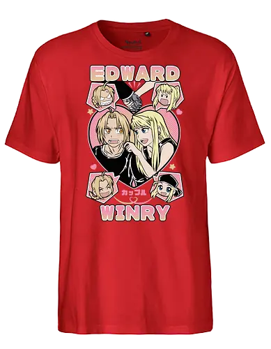 Edward & Winry – Alchemist’s Promise - fullmetal alchemist, edward elric, winry rockbell, anime couple, automail mechanic, alchemy power, brotherhood anime, manga series, anime art - Fairtrade T-Shirt