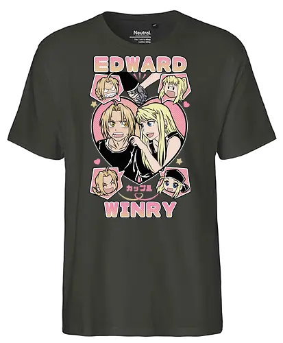 Edward & Winry – Alchemist’s Promise - fullmetal alchemist, edward elric, winry rockbell, anime couple, automail mechanic, alchemy power, brotherhood anime, manga series, anime art - Fairtrade T-Shirt