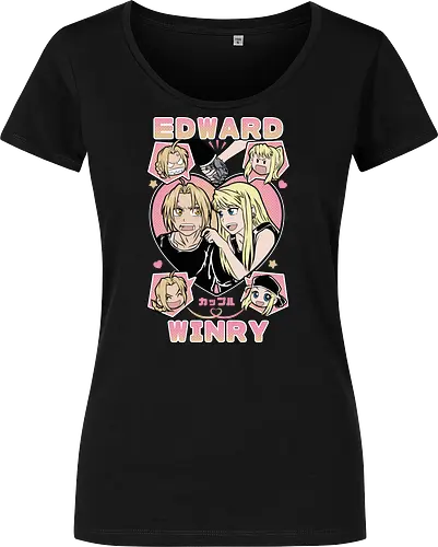 Edward & Winry – Alchemist’s Promise - fullmetal alchemist, edward elric, winry rockbell, anime couple, automail mechanic, alchemy power, brotherhood anime, manga series, anime art - Women T-Shirt