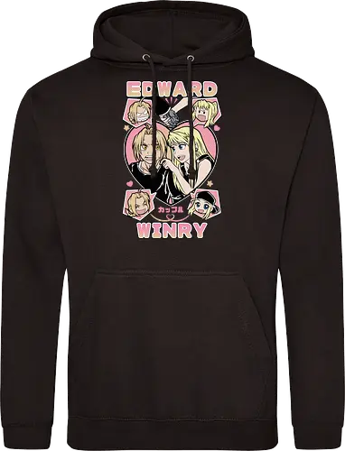 Edward & Winry – Alchemist’s Promise - fullmetal alchemist, edward elric, winry rockbell, anime couple, automail mechanic, alchemy power, brotherhood anime, manga series, anime art - Standard Hoodie