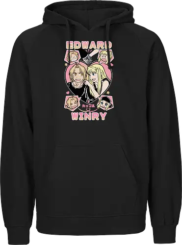 Edward & Winry – Alchemist’s Promise - fullmetal alchemist, edward elric, winry rockbell, anime couple, automail mechanic, alchemy power, brotherhood anime, manga series, anime art - Fairtrade Hoodie