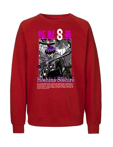 Soshiro Hoshina – Blade of the Defense Force - kaiju no 8, soshiro hoshina, defense force captain, katana fighter, monster slayer, action anime, manga series, anime art - Fairtrade Sweatshirt