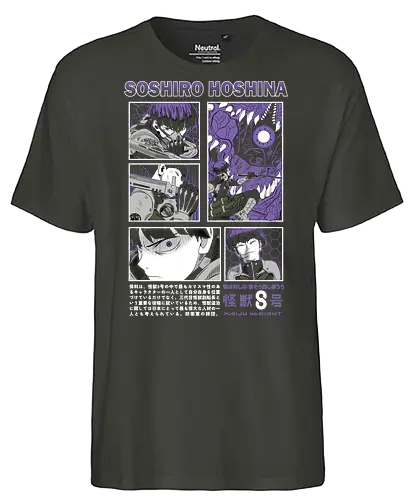 Hoshina’s Katana Fury - kaiju no 8, hoshina, blade warrior, monster battle, action manga, japanese anime, anime illustration - Fairtrade T-Shirt