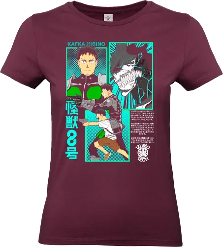 Kafka Hibino – The Man Who Became a Kaiju - kaiju no 8, kafka hibino, monster transformation, defense force member, anime protagonist, shonen manga, anime art - Standard T-Shirt (Women)