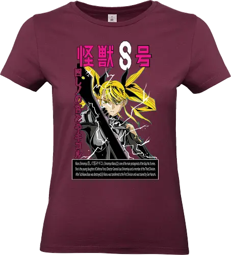 Kikoru Shinomiya – Elite Prodigy - kaiju no 8, kikoru shinomiya, defense force prodigy, anime girl warrior, elite fighter, monster slayer, manga series, anime art - Standard T-Shirt (Women)