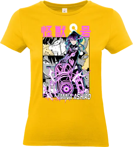 Mina Ashiro – Commander of the Defense Force - kaiju no 8, mina ashiro, defense force captain, powerful sniper, anime commander, kaiju battle, manga series, anime art - Standard T-Shirt (Women)
