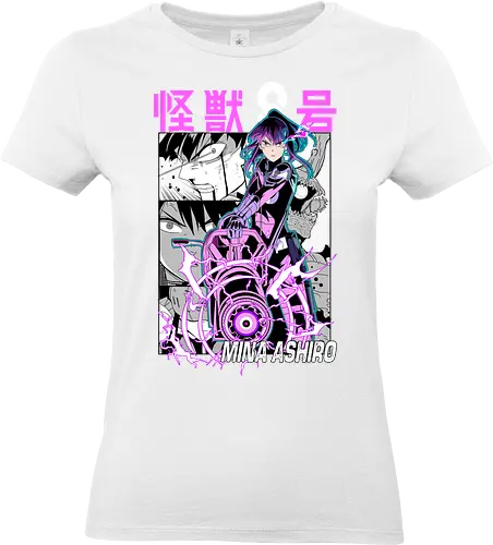 Mina Ashiro – Commander of the Defense Force - kaiju no 8, mina ashiro, defense force captain, powerful sniper, anime commander, kaiju battle, manga series, anime art - Standard T-Shirt (Women)