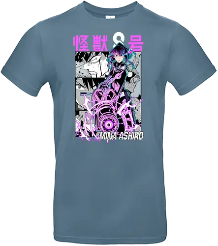 Mina Ashiro – Commander of the Defense Force - kaiju no 8, mina ashiro, defense force captain, powerful sniper, anime commander, kaiju battle, manga series, anime art - Standard T-Shirt