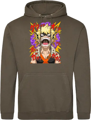 Explosive Rage Katsuki Bakugo Academia Anime Graphic