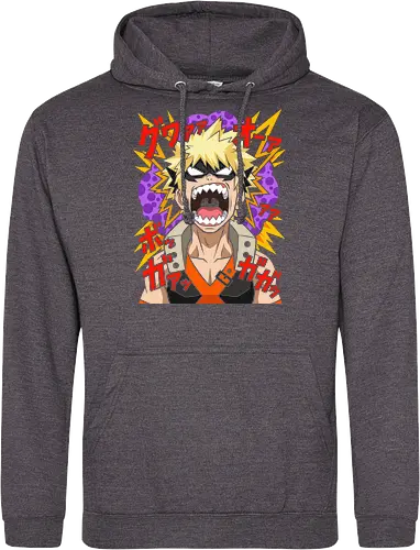 Explosive Rage Katsuki Bakugo Academia Anime Graphic