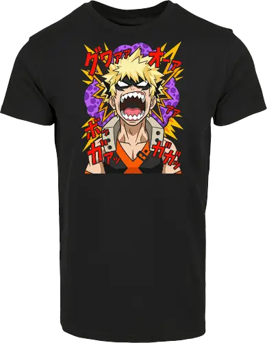 Explosive Rage Katsuki Bakugo Academia Anime Graphic