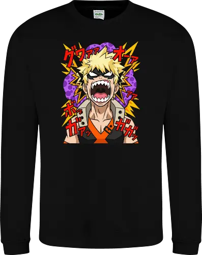 Explosive Rage Katsuki Bakugo Academia Anime Graphic