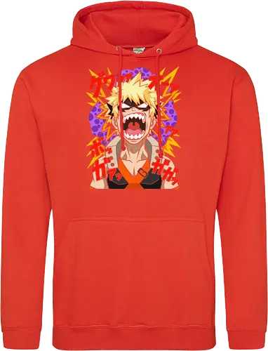 Explosive Rage Katsuki Bakugo Academia Anime Graphic