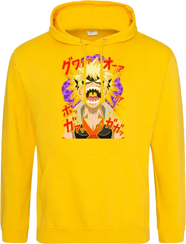 Explosive Rage Katsuki Bakugo Academia Anime Graphic