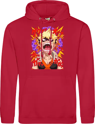 Explosive Rage Katsuki Bakugo Academia Anime Graphic