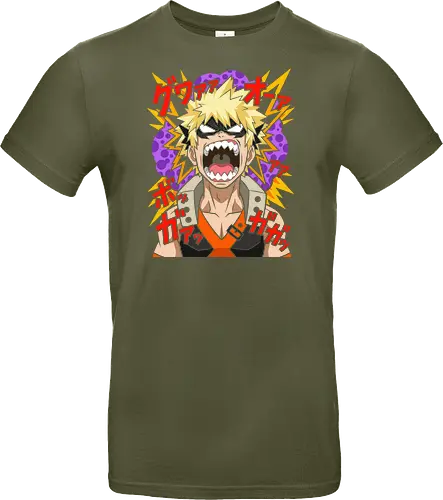 Explosive Rage Katsuki Bakugo Academia Anime Graphic