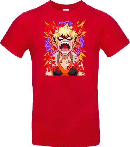Explosive Rage Katsuki Bakugo Academia Anime Graphic
