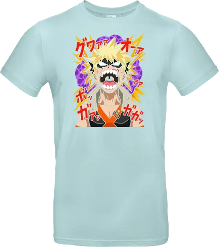 Explosive Rage Katsuki Bakugo Academia Anime Graphic