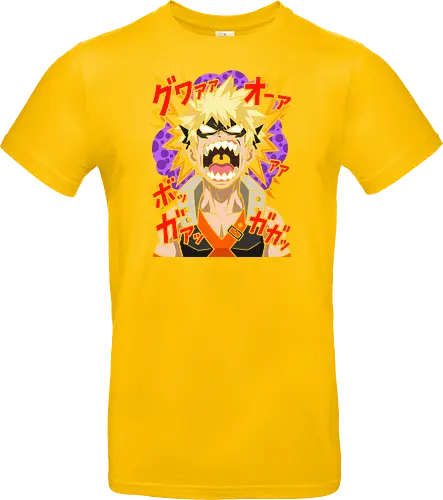Explosive Rage Katsuki Bakugo Academia Anime Graphic
