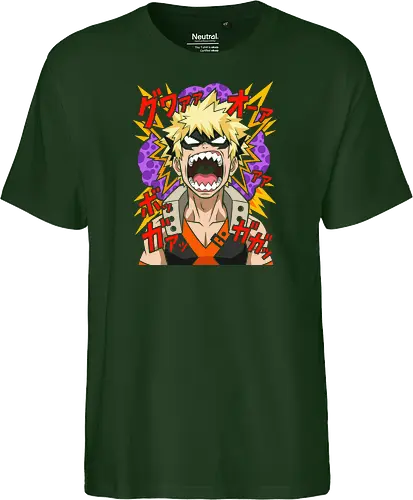 Explosive Rage Katsuki Bakugo Academia Anime Graphic