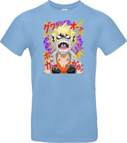 Explosive Rage Katsuki Bakugo Academia Anime Graphic