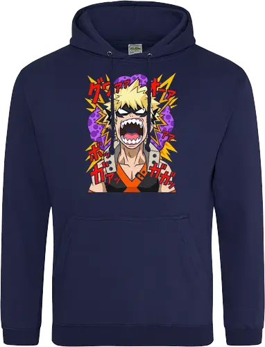 Explosive Rage Katsuki Bakugo Academia Anime Graphic