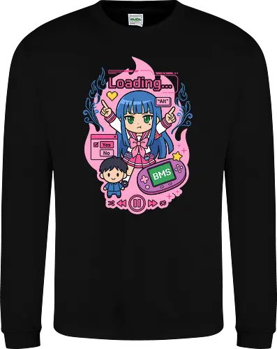 Loading Alt Kawaii Gamer Girl Retro Handheld Console Graphic