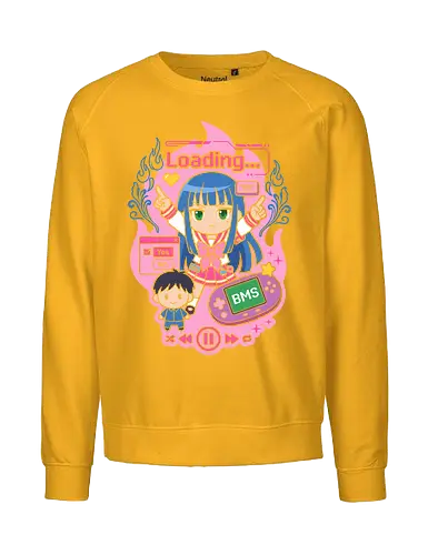 Loading Alt Kawaii Gamer Girl Retro Handheld Console Graphic - loading screen parody top, cute gaming enthusiast gift, vibrant anime illustration tee, trendy internet culture fashion, handheld gaming fan apparel, loading alt girl shirt, kawaii gamer t-shirt, retro handheld console graphic tee, anime school girl streetwear, pixel art aesthetic clothing, pink and blue vaporwave design, cyber kawaii apparel, gaming status bar top, alt fashion t-shirt, harajuku gamer girl merch, bms console graphic, 2000s nostalgia clothing, aesthetic anime girl shirt, pixel heart streetwear - Fairtrade Sweatshirt