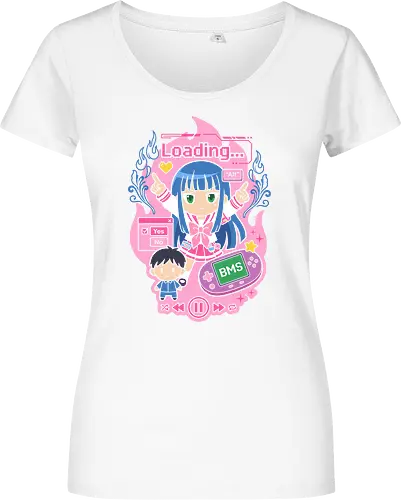 Loading Alt Kawaii Gamer Girl Retro Handheld Console Graphic