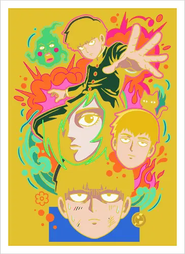 "Psychic Awakening" Mob Shigeo Kageyama Retro Anime