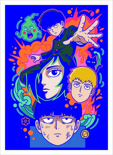 "Psychic Awakening" Mob Shigeo Kageyama Retro Anime