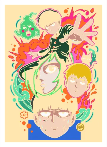 "Psychic Awakening" Mob Shigeo Kageyama Retro Anime