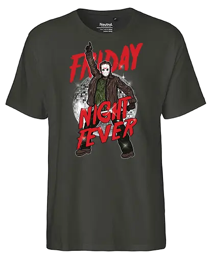Friday Night Fever - Jason Voorhees Disco - klassischer terror, jason voorhees t-shirt, freitag der 13, slasher film, horror kleidung, disco fieber, teetan, hockey maske, crystal lake, schwarzer humor, kino mashup, 80er horror, kultfilm, horror comedy, sean cunningham - Fairtrade T-Shirt