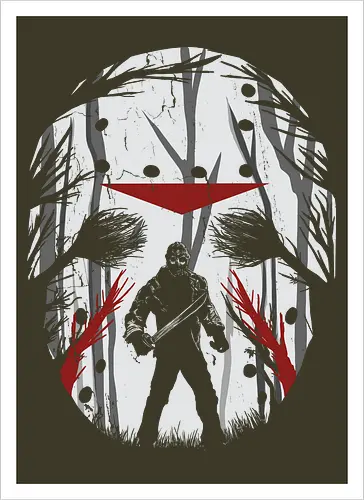 Crystal Lake Schatten - Jason Voorhees Kunst