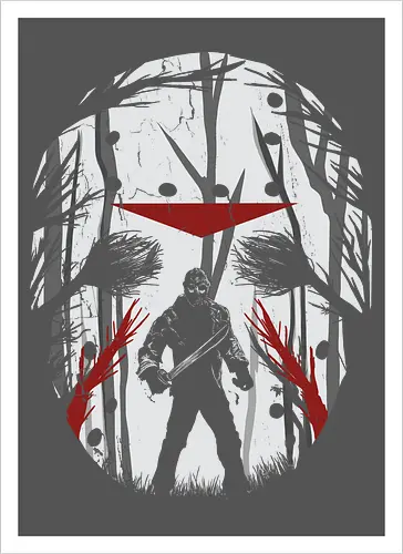 Crystal Lake Schatten - Jason Voorhees Kunst