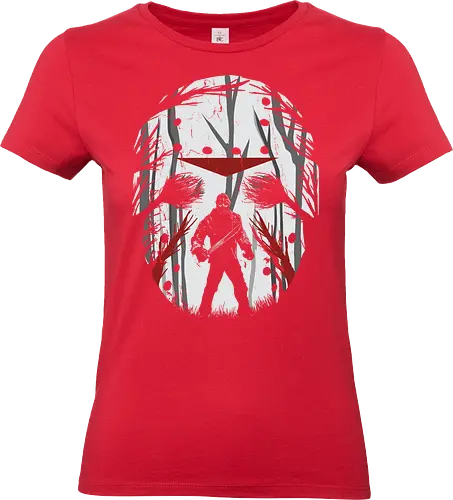 Crystal Lake Schatten - Jason Voorhees Kunst - jason maske, jason voorhees t-shirt, freitag der 13, slasher film, horror kleidung, crystal lake, teetan, hockey maske, horror kunst, terror film, sean cunningham, slasher kino, dunkle kunst, klassischer terror, camp crystal lake - Standard T-Shirt (Women)