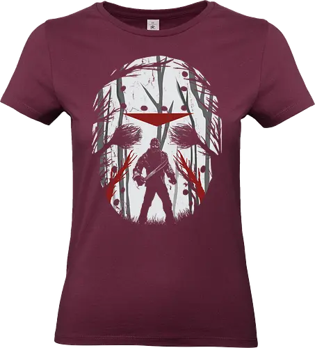 Crystal Lake Schatten - Jason Voorhees Kunst - jason maske, jason voorhees t-shirt, freitag der 13, slasher film, horror kleidung, crystal lake, teetan, hockey maske, horror kunst, terror film, sean cunningham, slasher kino, dunkle kunst, klassischer terror, camp crystal lake - Standard T-Shirt (Women)