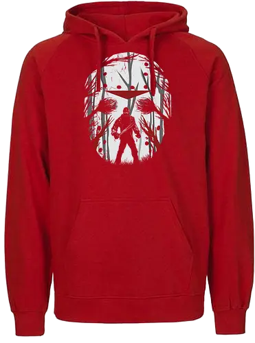 Crystal Lake Schatten - Jason Voorhees Kunst - jason maske, jason voorhees t-shirt, freitag der 13, slasher film, horror kleidung, crystal lake, teetan, hockey maske, horror kunst, terror film, sean cunningham, slasher kino, dunkle kunst, klassischer terror, camp crystal lake - Fairtrade Hoodie