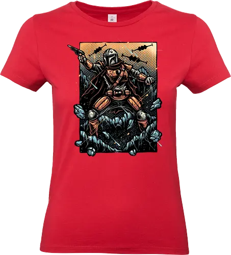 Attack of the Bounty Hunter - Movie, film, galaxy, galactic, space, droids, heroes, character, fictional - Standard T-Shirt (Women)