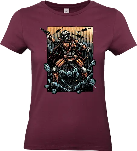 Attack of the Bounty Hunter - Movie, film, galaxy, galactic, space, droids, heroes, character, fictional - Standard T-Shirt (Women)