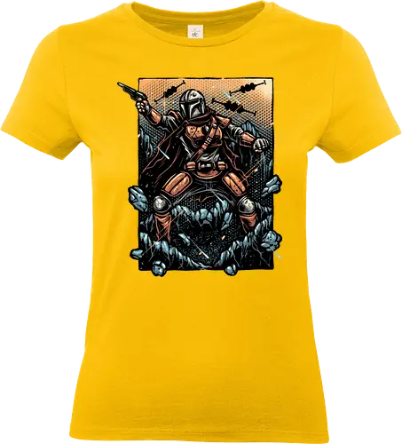 Attack of the Bounty Hunter - Movie, film, galaxy, galactic, space, droids, heroes, character, fictional - Standard T-Shirt (Women)